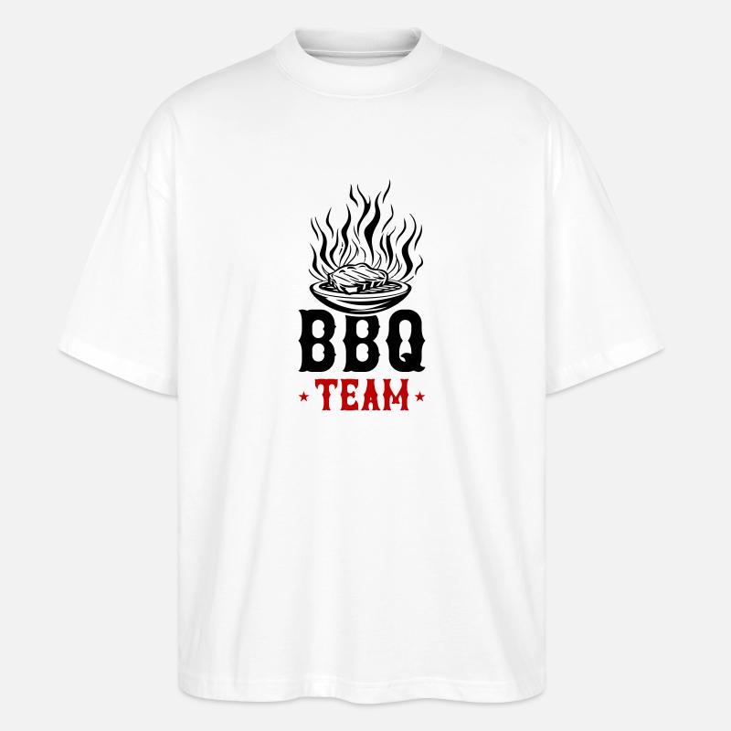 L’équipe de Grill Bbq - T-shirt bio Blaster 2.0 coupe oversize Stanley/Stella Unisexe - blanc