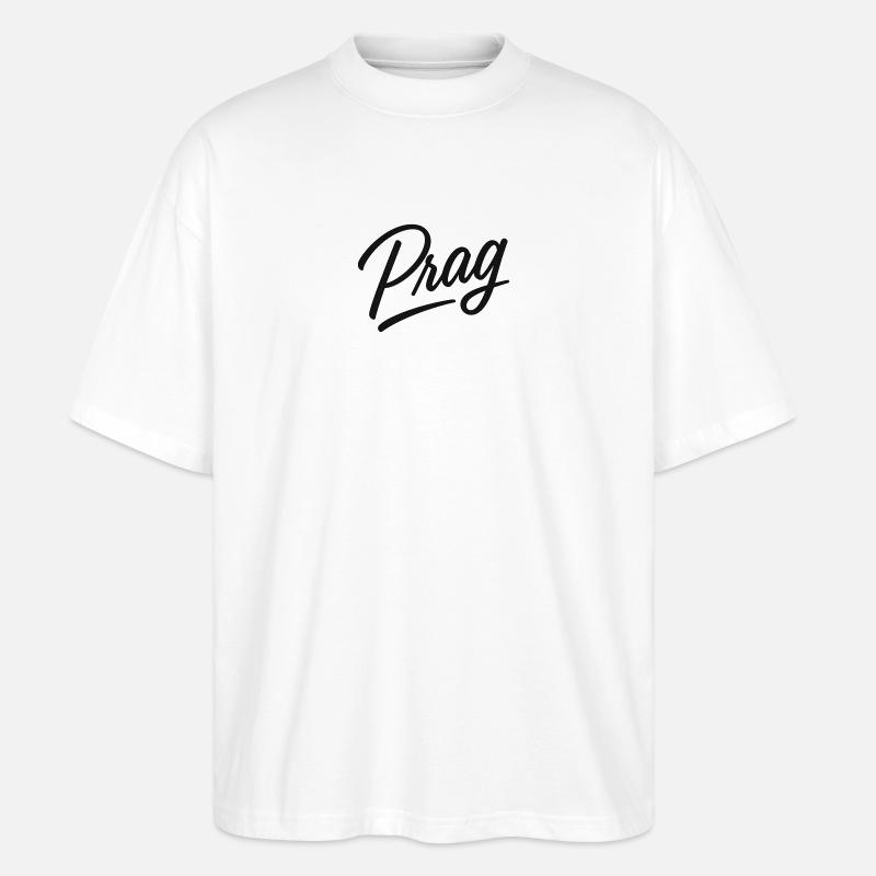 Fontaine de Calligraphie de Prague - T-shirt bio Blaster 2.0 coupe oversize Stanley/Stella Unisexe - blanc