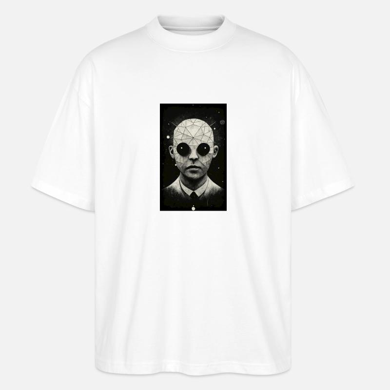 Außerirdischer Kopf - Stanley/Stella Oversized Unisex Bio T-Shirt Blaster 2.0 - Weiß