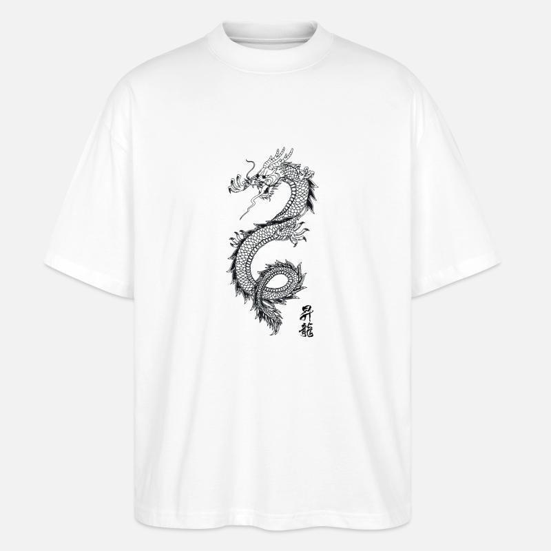 Limited Edition dragon - T-shirt bio Blaster 2.0 coupe oversize Stanley/Stella Unisexe - blanc
