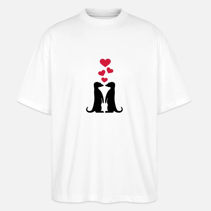 Erdmännchen - Stanley/Stella Oversized Unisex Bio T-Shirt Blaster 2.0 - Weiß