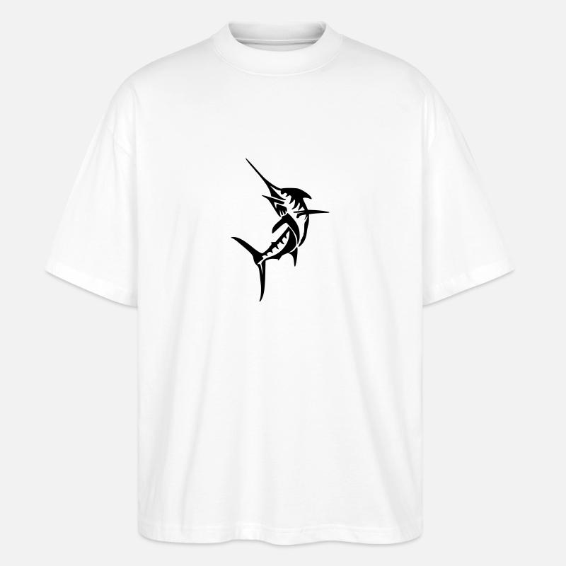 swordfish - Stanley/Stella Oversized Unisex Organic T-shirt Blaster 2.0 - white