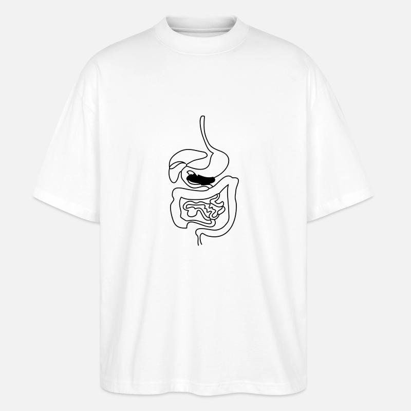 Verdauungssystem - Stanley/Stella Oversized Unisex Bio T-Shirt Blaster 2.0 - Weiß