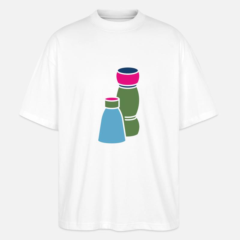 Salz und Pfeffer - Stanley/Stella Oversized Unisex Bio T-Shirt Blaster 2.0 - Weiß