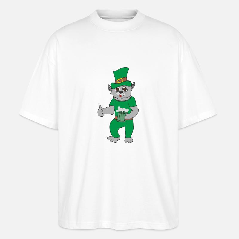 St. Patrick's Day - Stanley/Stella Oversized Unisex Bio T-Shirt Blaster 2.0 - Weiß