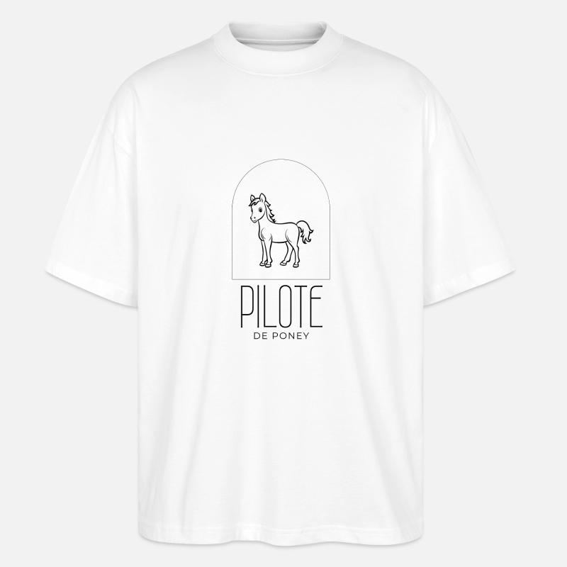 Pony-Pilot - Stanley/Stella Oversized Unisex Bio T-Shirt Blaster 2.0 - Weiß