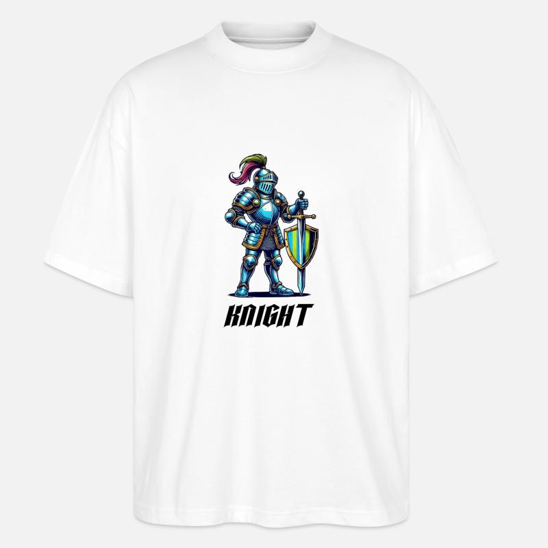 Knight Comic - Stanley/Stella Oversized Unisex Organic T-shirt Blaster 2.0 - white