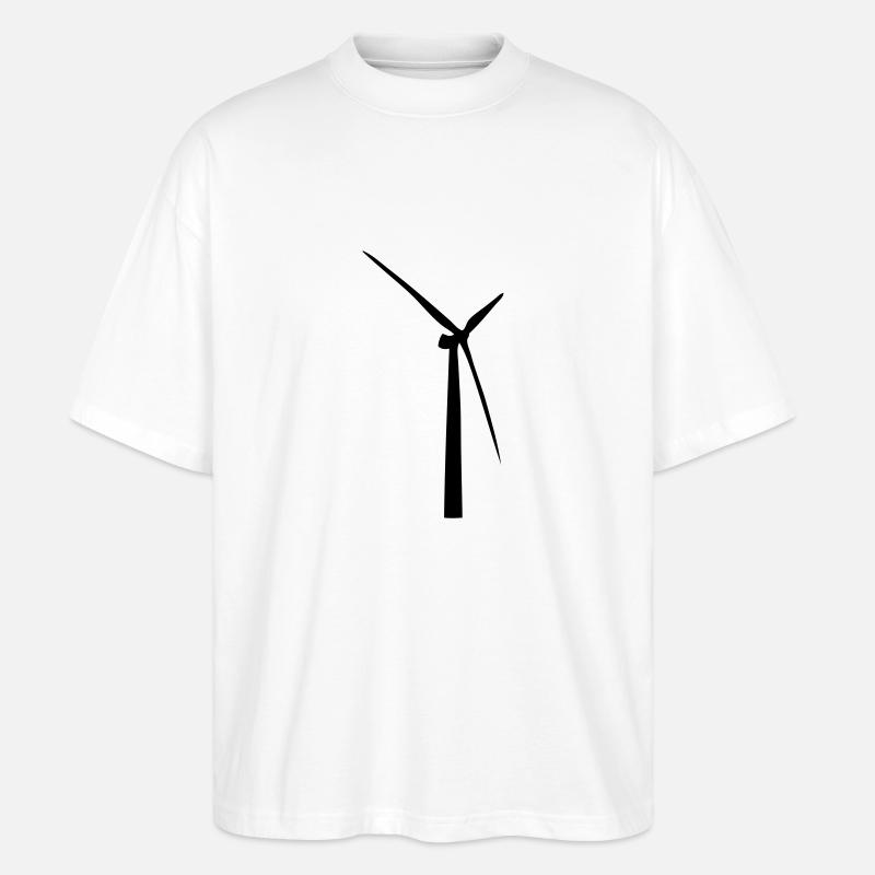 Windrad - Stanley/Stella Oversized Unisex Bio T-Shirt Blaster 2.0 - Weiß