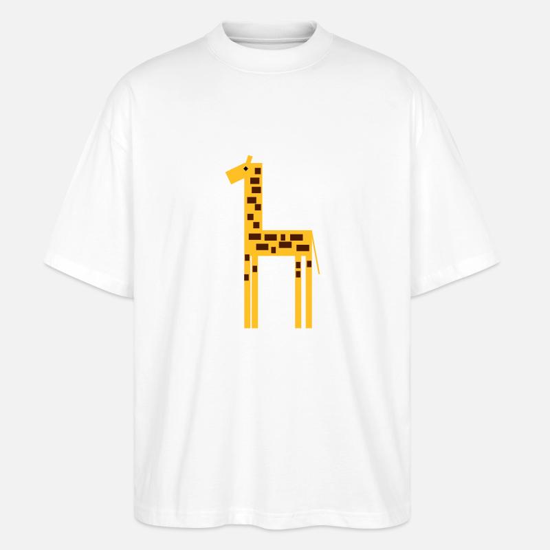 giraffe 2 - Stanley/Stella Oversized Unisex Bio T-Shirt Blaster 2.0 - Weiß