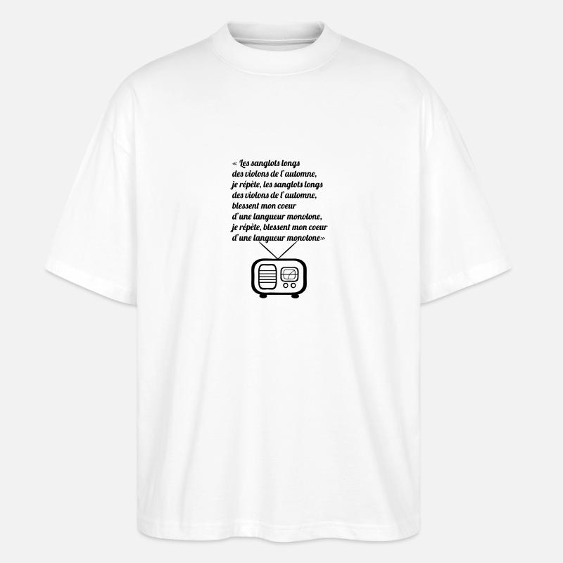 ddayradio blak - Stanley/Stella Oversized Unisex Bio T-Shirt Blaster 2.0 - Weiß