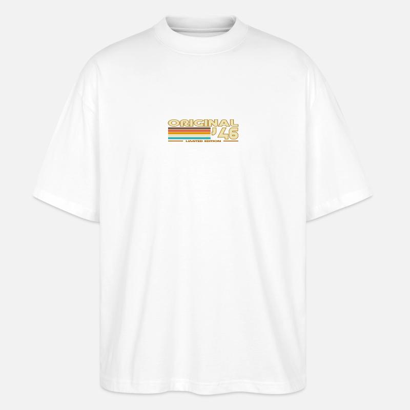 Originale 46 Pastellstreifen - Stanley/Stella Oversized Unisex Bio T-Shirt Blaster 2.0 - Weiß