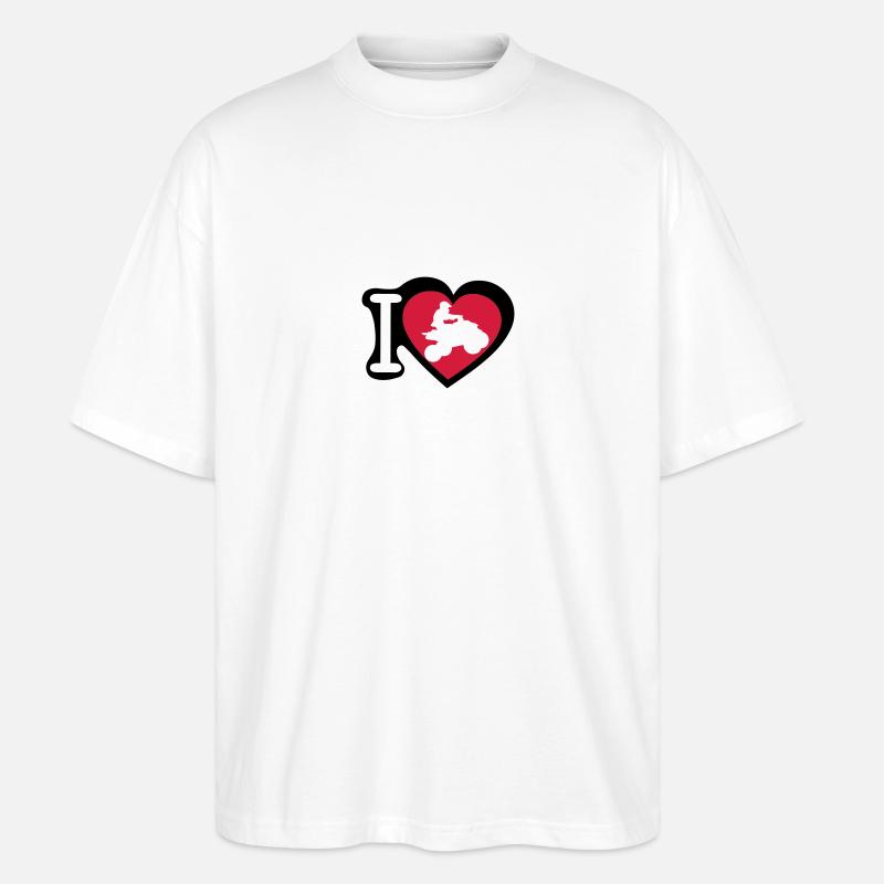 love coeur heart quad 8022 - T-shirt bio Blaster 2.0 coupe oversize Stanley/Stella Unisexe - blanc