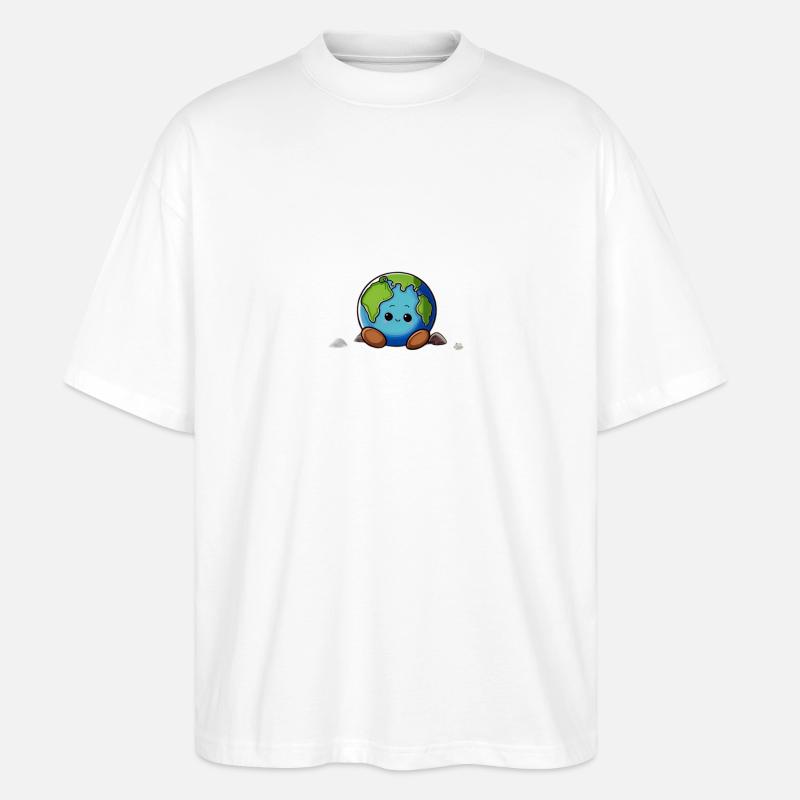 Comic Erde - Stanley/Stella Oversized Unisex Bio T-Shirt Blaster 2.0 - Weiß