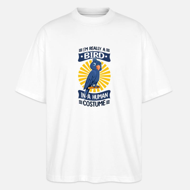 Papagei Sittich - Stanley/Stella Oversized Unisex Bio T-Shirt Blaster 2.0 - Weiß