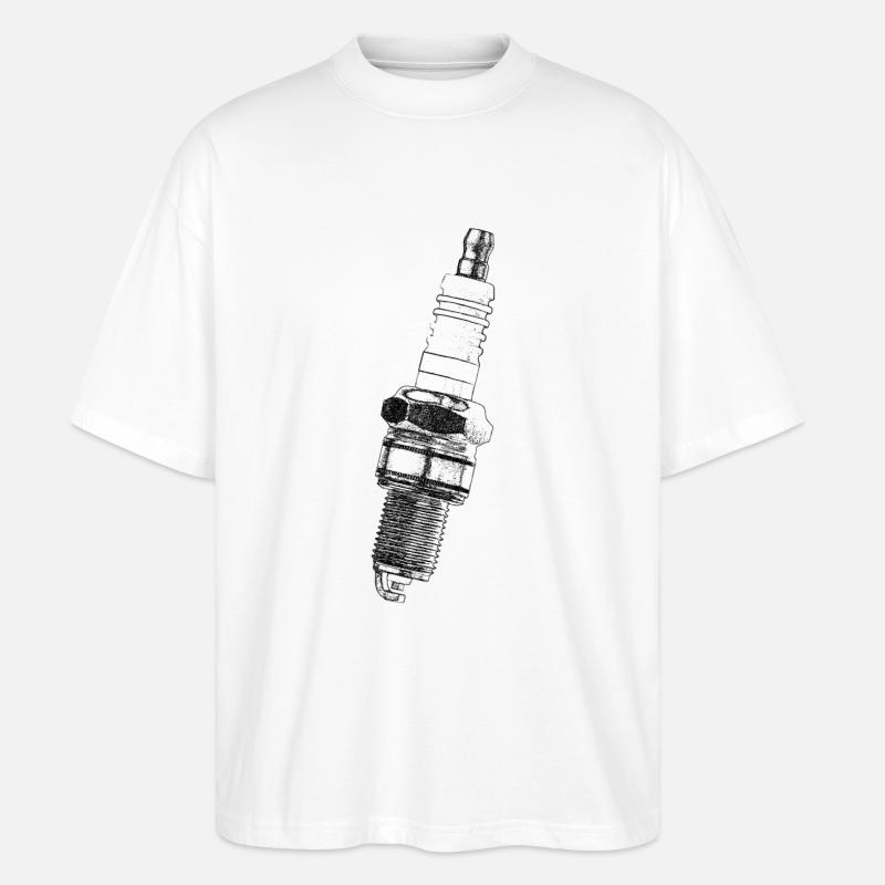Zündkerze - Stanley/Stella Oversized Unisex Bio T-Shirt Blaster 2.0 - Weiß