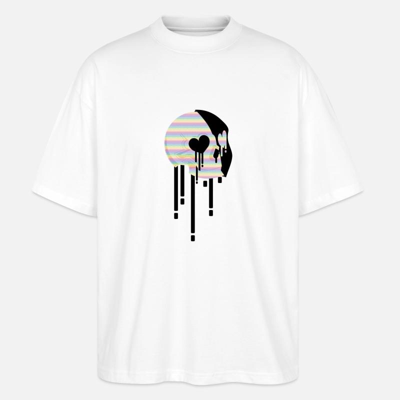 Skelett - Stanley/Stella Oversized Unisex Bio T-Shirt Blaster 2.0 - Weiß
