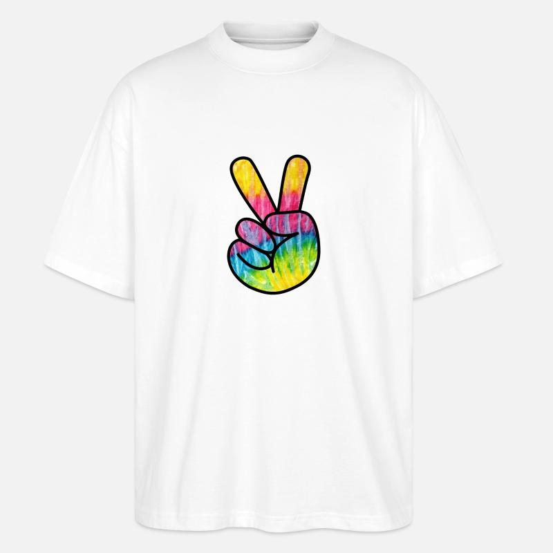 Peace Psycho - Stanley/Stella Oversized Unisex Bio T-Shirt Blaster 2.0 - Weiß