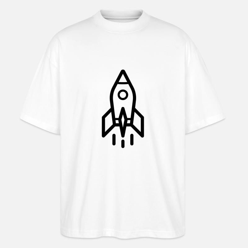 Rakete - Stanley/Stella Oversized Unisex Bio T-Shirt Blaster 2.0 - Weiß
