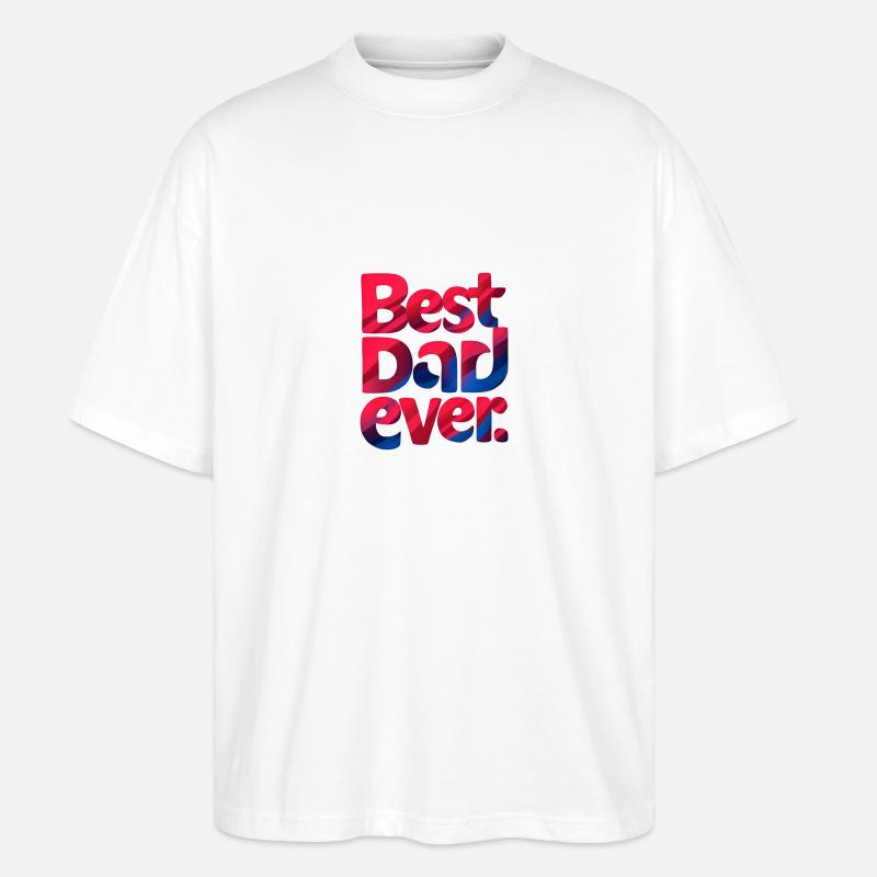 Bester Papa aller Zeiten - Stanley/Stella Oversized Unisex Bio T-Shirt Blaster 2.0 - Weiß