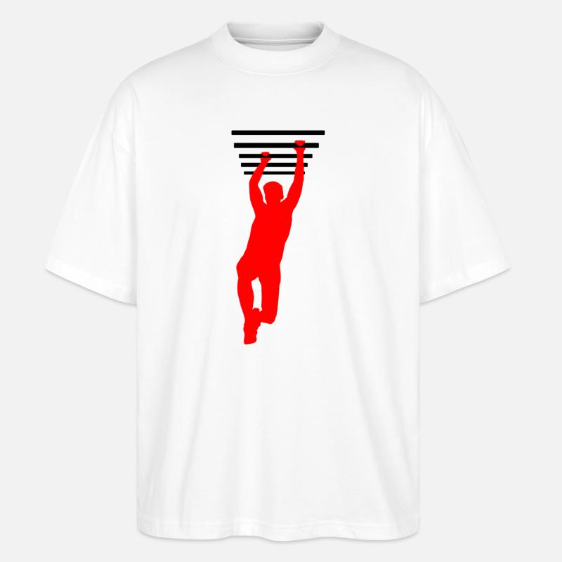 Prise OCR – Conception de barres suspendues - T-shirt bio Blaster 2.0 coupe oversize Stanley/Stella Unisexe - blanc
