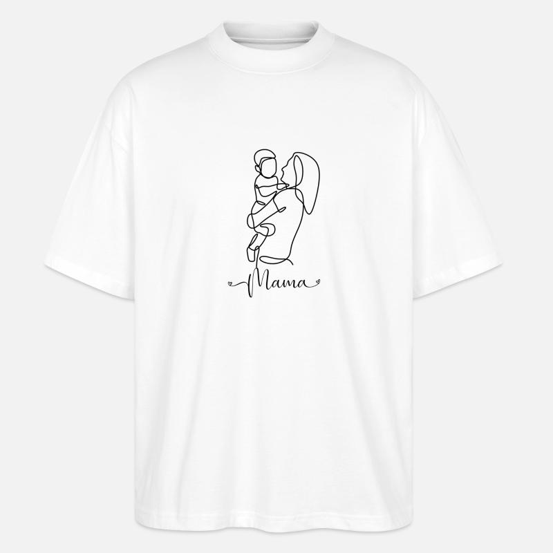 Mama - Stanley/Stella Oversized Unisex Bio T-Shirt Blaster 2.0 - Weiß