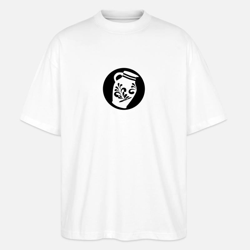 Bembel und FFM Geschenke - Stanley/Stella Oversized Unisex Bio T-Shirt Blaster 2.0 - Weiß