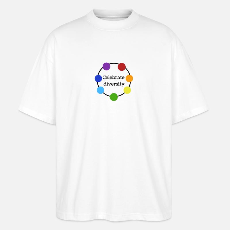 Celebrate differences - Stanley/Stella Oversized Unisex Bio T-Shirt Blaster 2.0 - Weiß