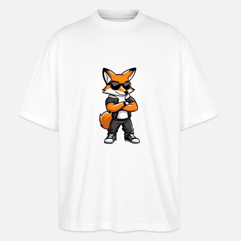 Fox Comic - Stanley/Stella Oversized Unisex Organic T-shirt Blaster 2.0 - white