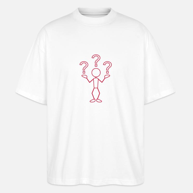 greyman_with_problems_1c - Stanley/Stella Oversized Unisex Bio T-Shirt Blaster 2.0 - Weiß