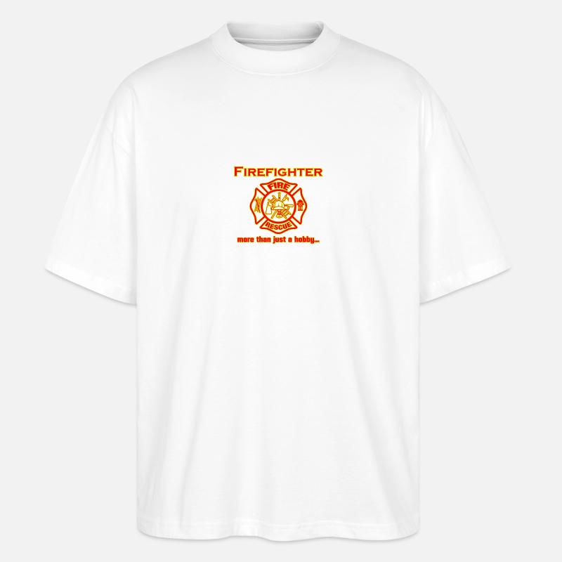 Firefighter - Stanley/Stella Oversized Unisex Bio T-Shirt Blaster 2.0 - Weiß