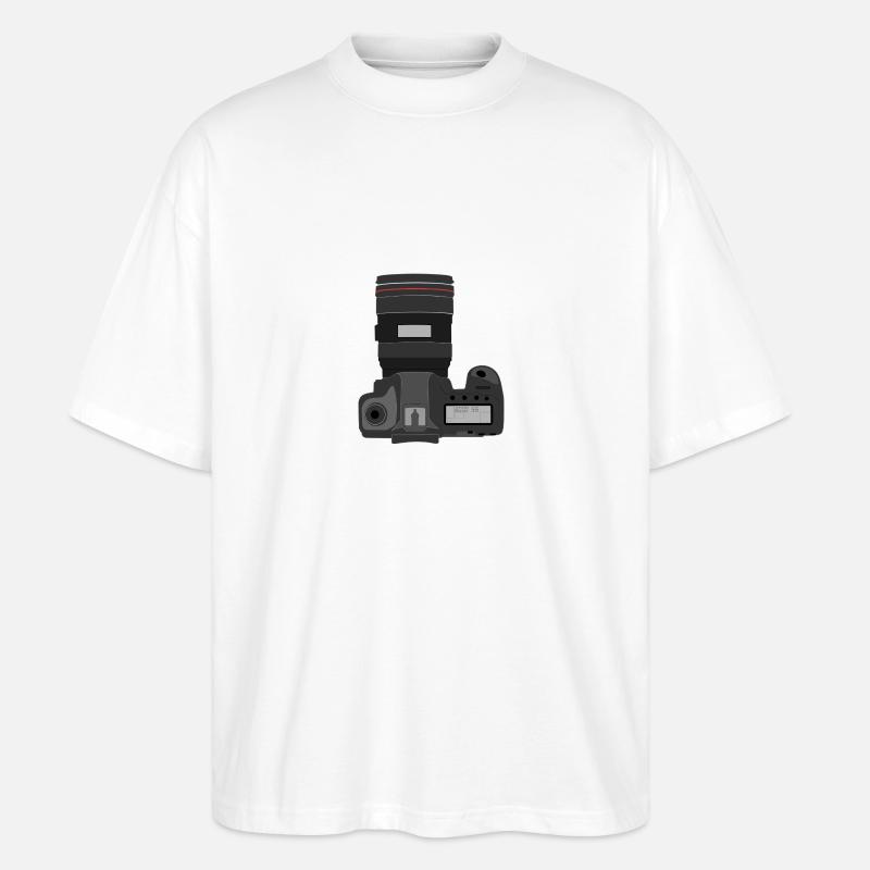 Spiegelreflex Kamera Geschenkidee Sonderangebot - Stanley/Stella Oversized Unisex Bio T-Shirt Blaster 2.0 - Weiß