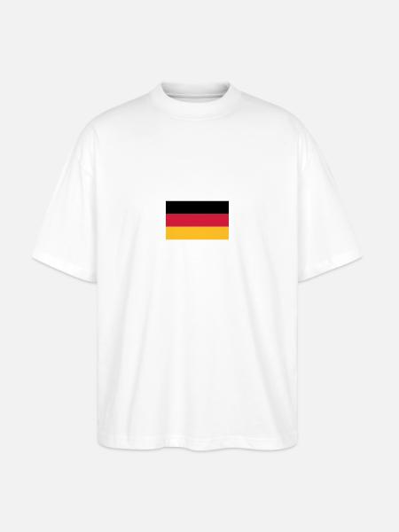 Germany flag - Stanley/Stella Oversized Unisex Organic T-shirt Blaster 2.0 - white