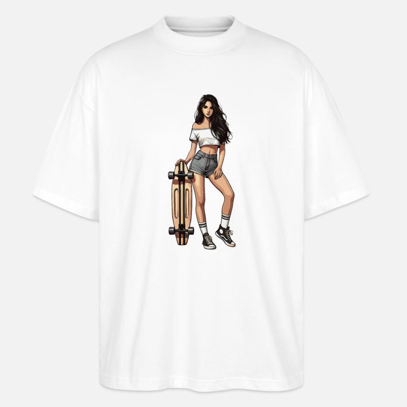 Longboard - T-shirt bio Blaster 2.0 coupe oversize Stanley/Stella Unisexe - blanc
