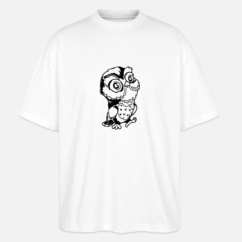 Niedliche Eule - Stanley/Stella Oversized Unisex Bio T-Shirt Blaster 2.0 - Weiß