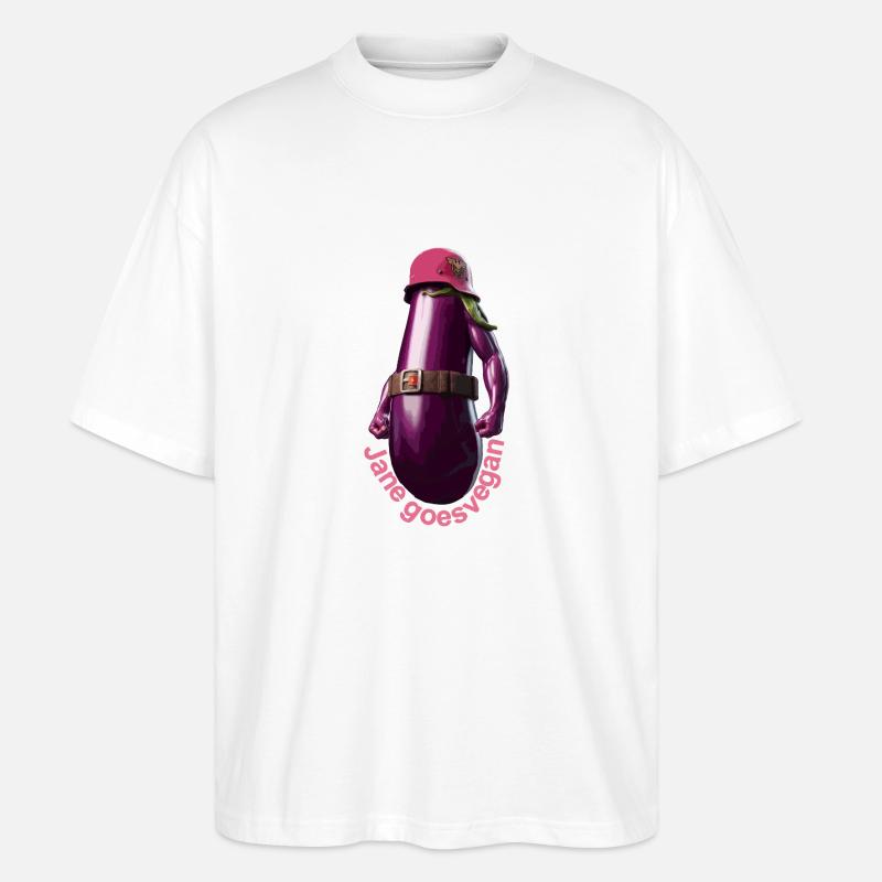 Jane wird Veganerin - Stanley/Stella Oversized Unisex Bio T-Shirt Blaster 2.0 - Weiß