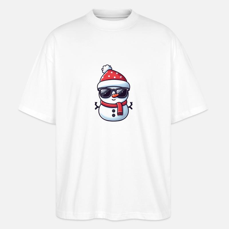 Cooler Schneemann - Stanley/Stella Oversized Unisex Bio T-Shirt Blaster 2.0 - Weiß