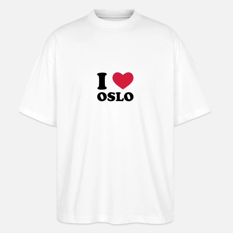 I Love Oslo - T-shirt bio Blaster 2.0 coupe oversize Stanley/Stella Unisexe - blanc