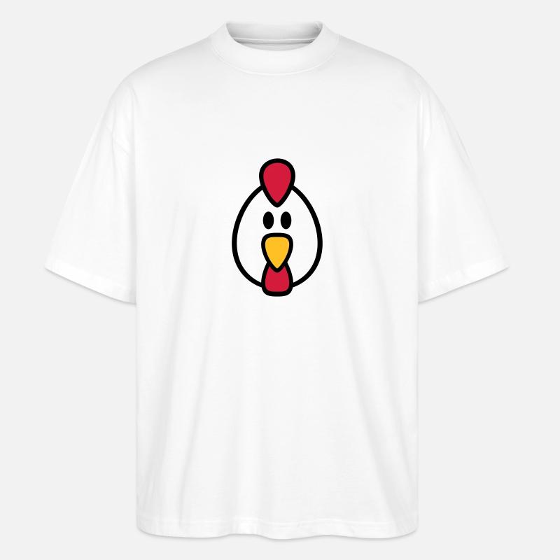 Huhn - Stanley/Stella Oversized Unisex Bio T-Shirt Blaster 2.0 - Weiß