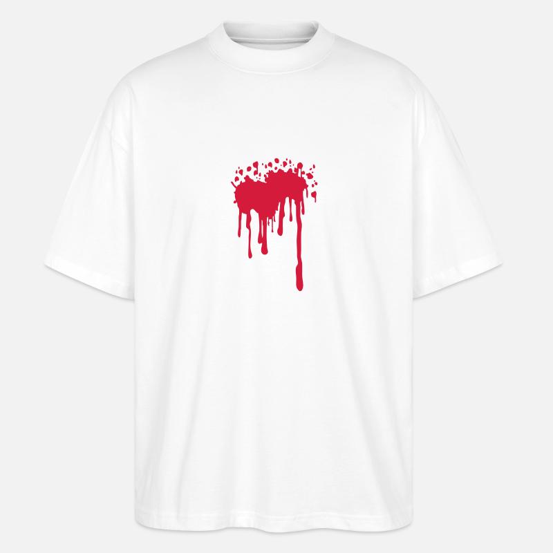 Blutfleck5 - Stanley/Stella Oversized Unisex Bio T-Shirt Blaster 2.0 - Weiß