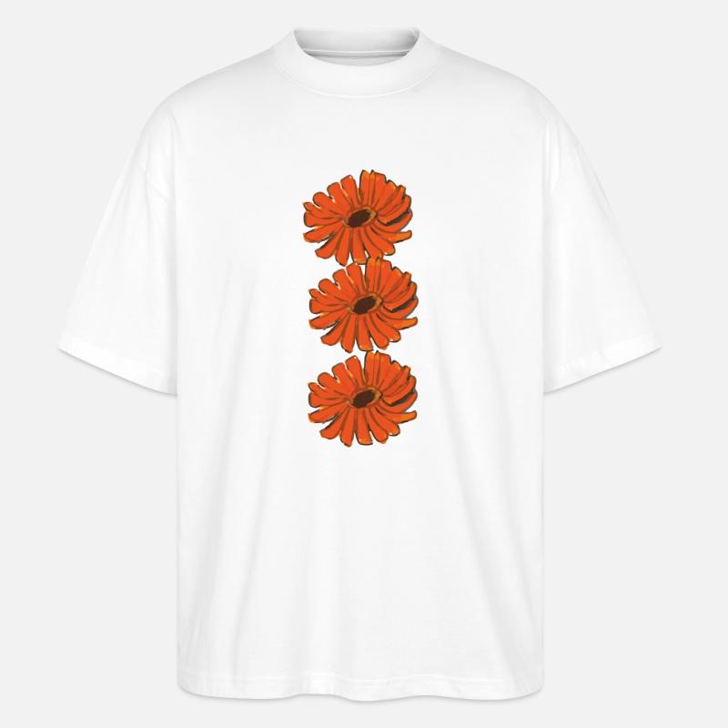 calendula RINGELBLUME - Stanley/Stella Oversized Unisex Bio T-Shirt Blaster 2.0 - Weiß