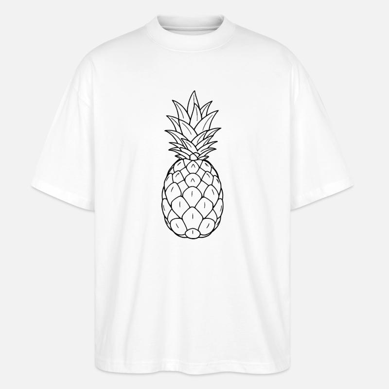 Minimalistic Pineapple - Stanley/Stella Oversized Unisex Bio T-Shirt Blaster 2.0 - Weiß