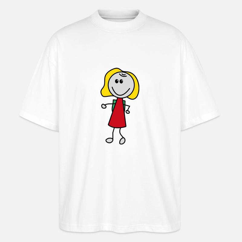 Mädchen - Stanley/Stella Oversized Unisex Bio T-Shirt Blaster 2.0 - Weiß