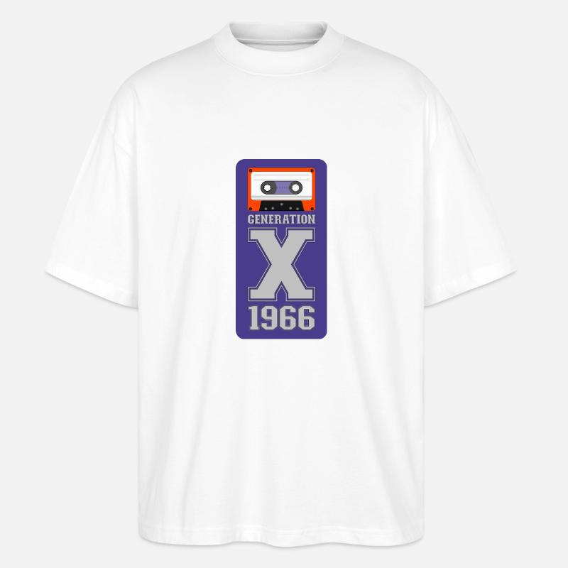 1966 Generation X space - Stanley/Stella Oversized Unisex Bio T-Shirt Blaster 2.0 - Weiß