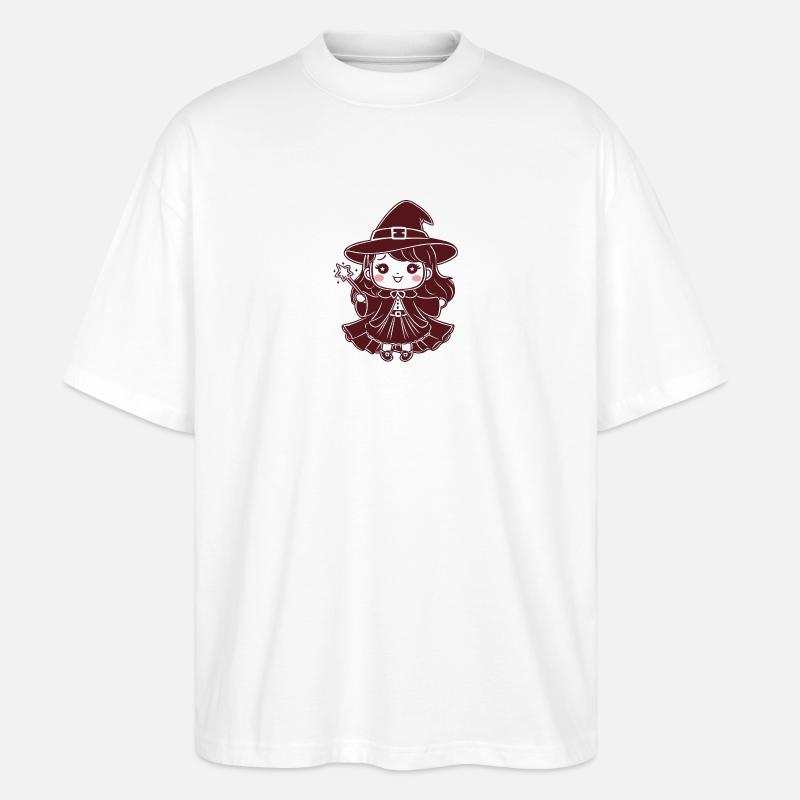 Chibi Witch - Stanley/Stella Oversized Unisex Organic T-shirt Blaster 2.0 - white