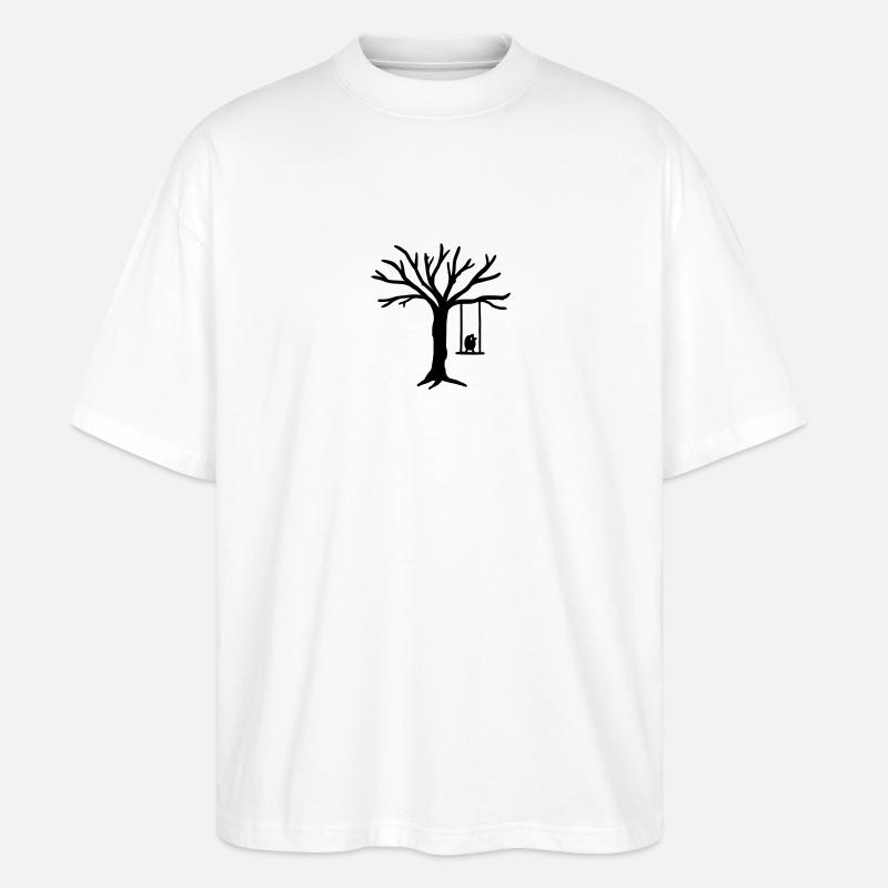 Oiseau Arbre Balançoire - T-shirt bio Blaster 2.0 coupe oversize Stanley/Stella Unisexe - blanc