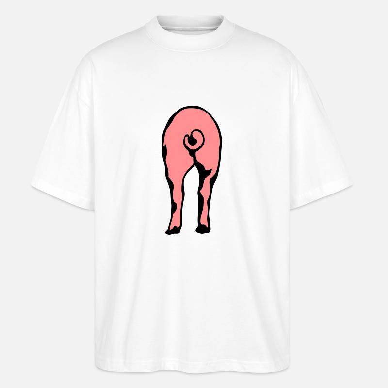Schwein Schwein ass ass 8 - Stanley/Stella Oversized Unisex Bio T-Shirt Blaster 2.0 - Weiß