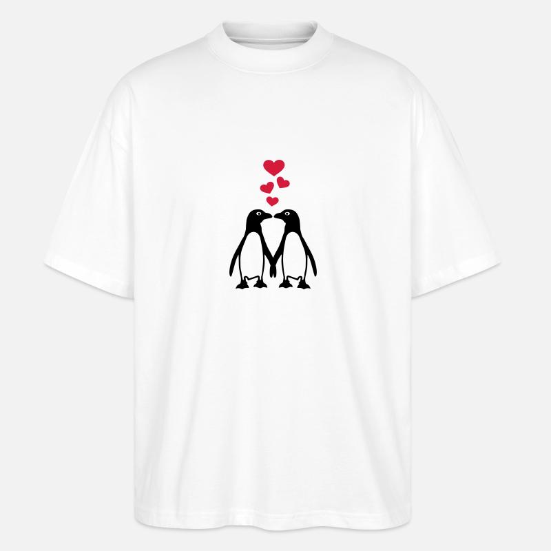 Pinguin - Stanley/Stella Oversized Unisex Bio T-Shirt Blaster 2.0 - Weiß