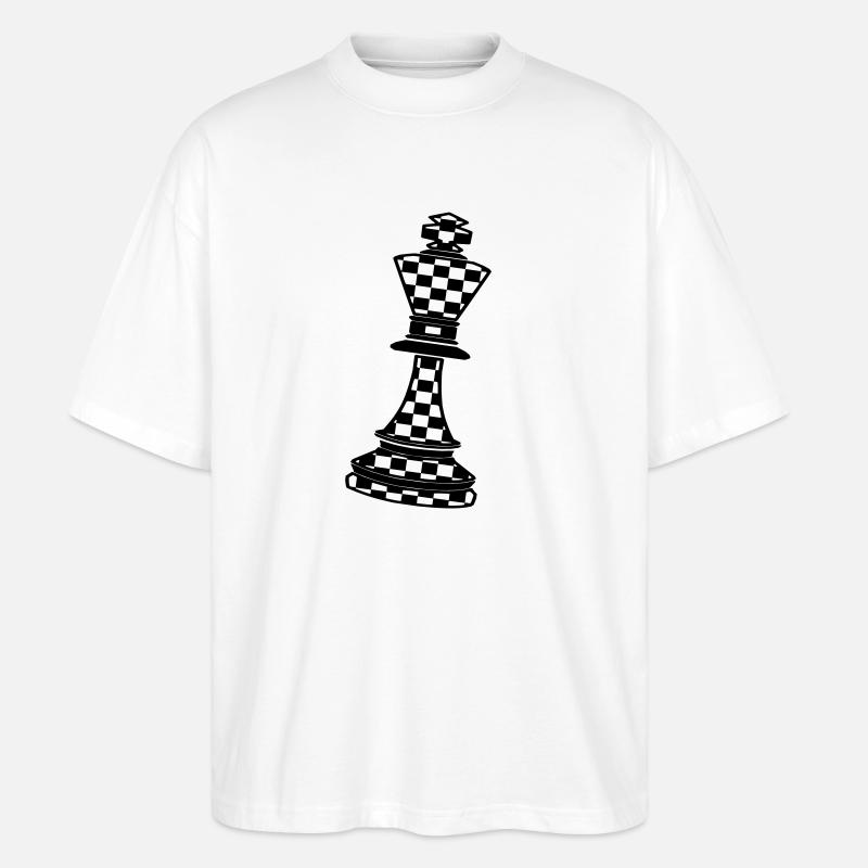 Schachkönig kariert - Stanley/Stella Oversized Unisex Bio T-Shirt Blaster 2.0 - Weiß