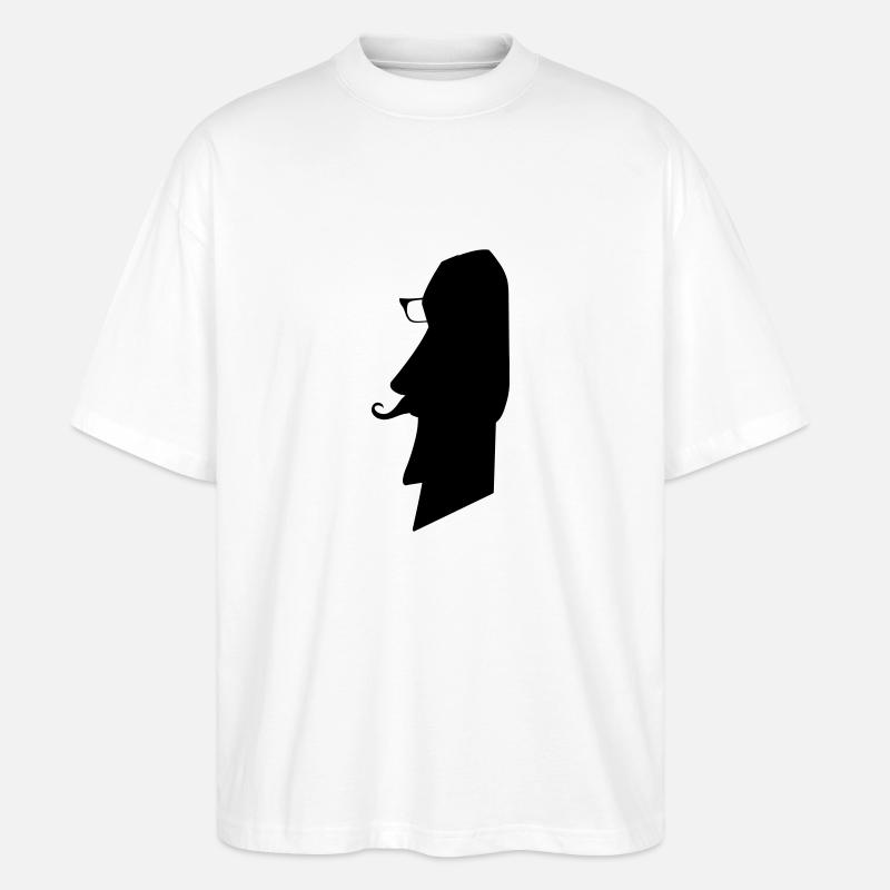 moai_hipster_02 - T-shirt bio Blaster 2.0 coupe oversize Stanley/Stella Unisexe - blanc