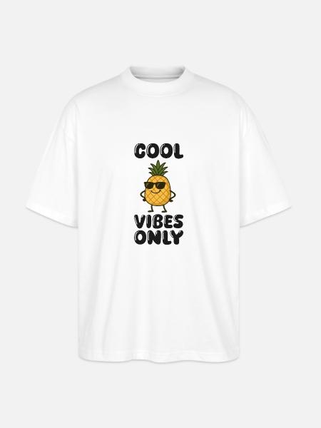 ananas comic - Stanley/Stella Oversized Unisex Bio T-Shirt Blaster 2.0 - Weiß